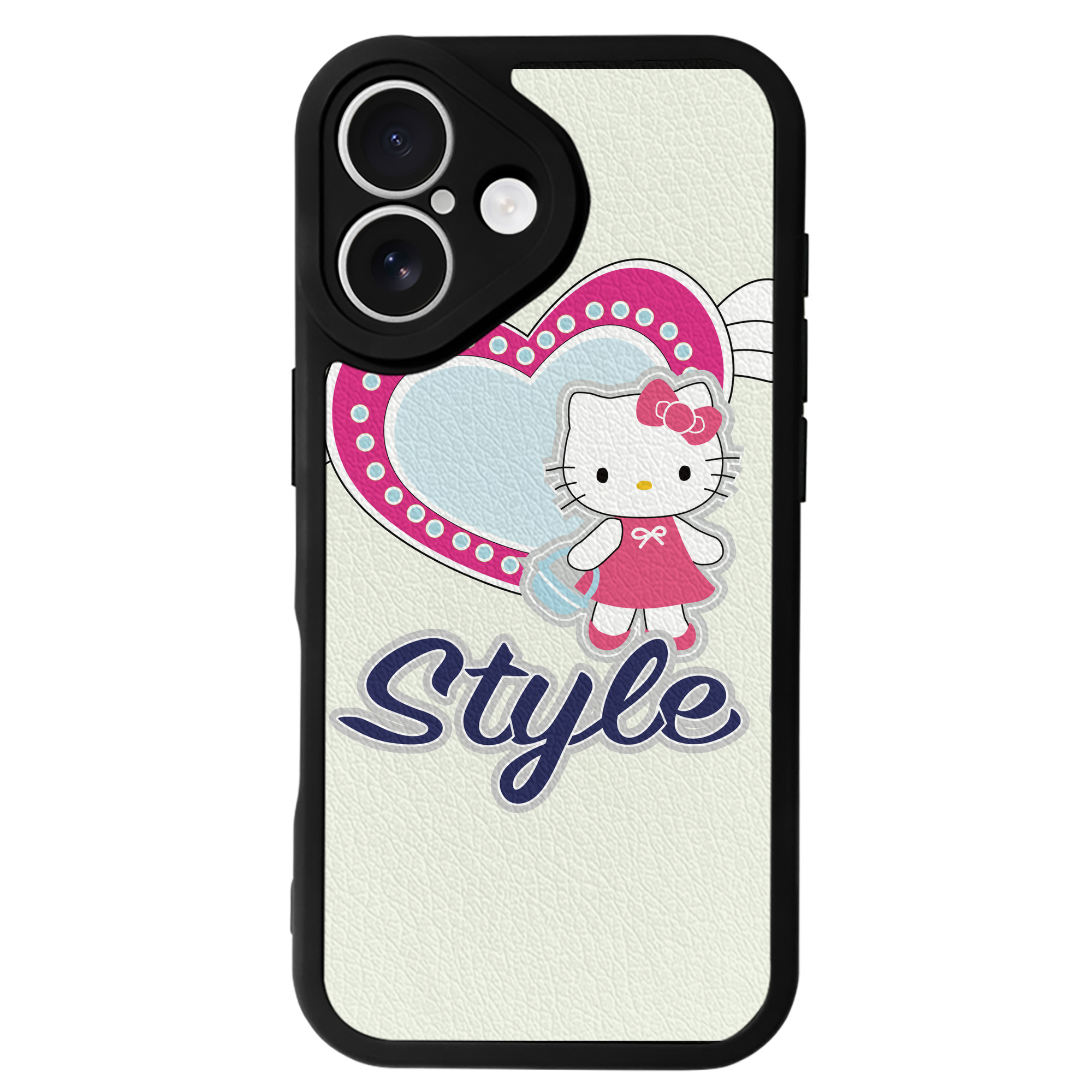 （画像用） Hello Kitty ハローキティ 【iPhone 16シリーズ対応】シリコンスマホケース（レザー調） 材質：シリコン